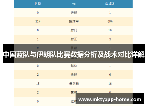 中国蓝队与伊朗队比赛数据分析及战术对比详解